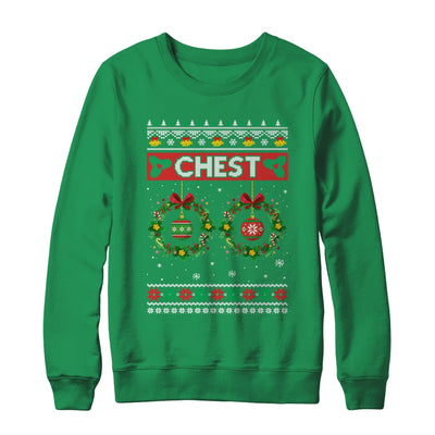 Chest Nuts Christmas Ugly Matching Chestnuts Couple Chest T-Shirt & Sweatshirt | Teecentury.com