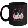 Chicken And Butterfly Breast Cancer Awareness Pink Ribbon Mug Coffee Mug | Teecentury.com