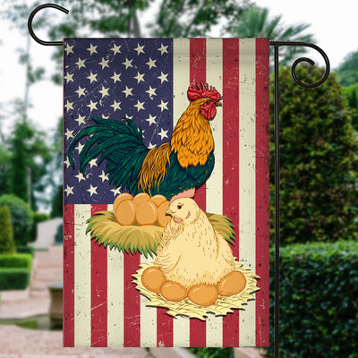 Chicken Coop American US Flag Farmer Chicken Lovers Flag | Teecentury.com