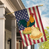 Chicken Coop American US Flag Farmer Chicken Lovers Flag | Teecentury.com