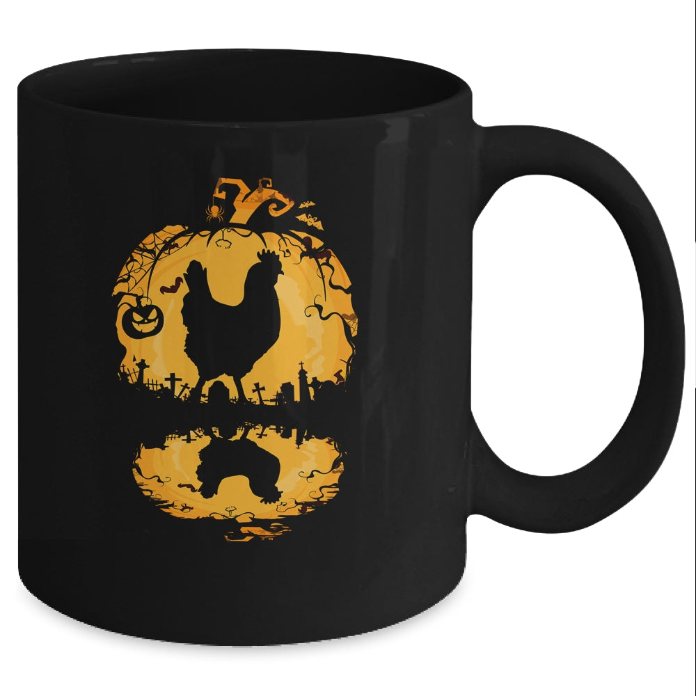 Chicken Silhouette Pumpkin Halloween Costume Men Women Mug Coffee Mug | Teecentury.com