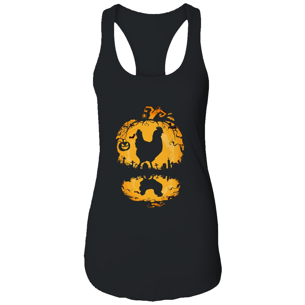 Chicken Silhouette Pumpkin Halloween Costume Men Women T-Shirt & Tank Top | Teecentury.com
