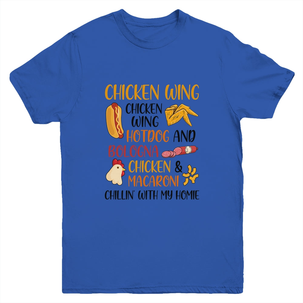 Chicken Wing Chicken Wing Hot Dog and Bologna Cooked Youth Youth Shirt | Teecentury.com
