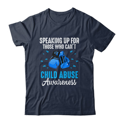 Child Abuse Prevention Awareness Boxing Gloves Blue Ribbon Shirt & Hoodie | teecentury