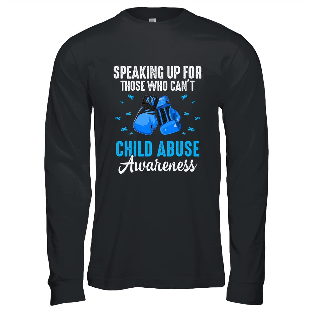 Child Abuse Prevention Awareness Boxing Gloves Blue Ribbon Shirt & Hoodie | teecentury