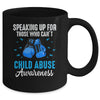 Child Abuse Prevention Awareness Boxing Gloves Blue Ribbon Mug | teecentury