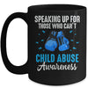 Child Abuse Prevention Awareness Boxing Gloves Blue Ribbon Mug | teecentury