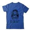 Child Abuse Prevention Awareness Messy Hair Bun Shirt & Tank Top | teecentury