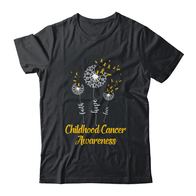Childhood Cancer Awareness Faith Hope Love Dandelion T-Shirt & Hoodie | Teecentury.com