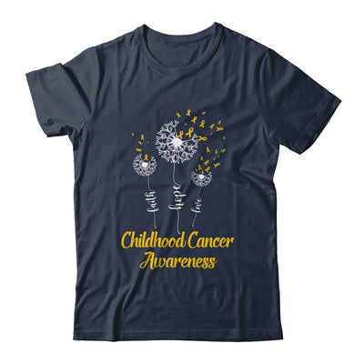 Childhood Cancer Awareness Faith Hope Love Dandelion T-Shirt & Hoodie | Teecentury.com