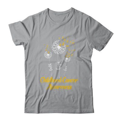 Childhood Cancer Awareness Faith Hope Love Dandelion T-Shirt & Hoodie | Teecentury.com