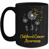 Childhood Cancer Awareness Faith Hope Love Dandelion Mug Coffee Mug | Teecentury.com