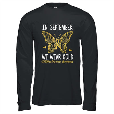 Childhood Cancer Awareness In September We Wear Gold Cute Shirt & Hoodie | teecentury