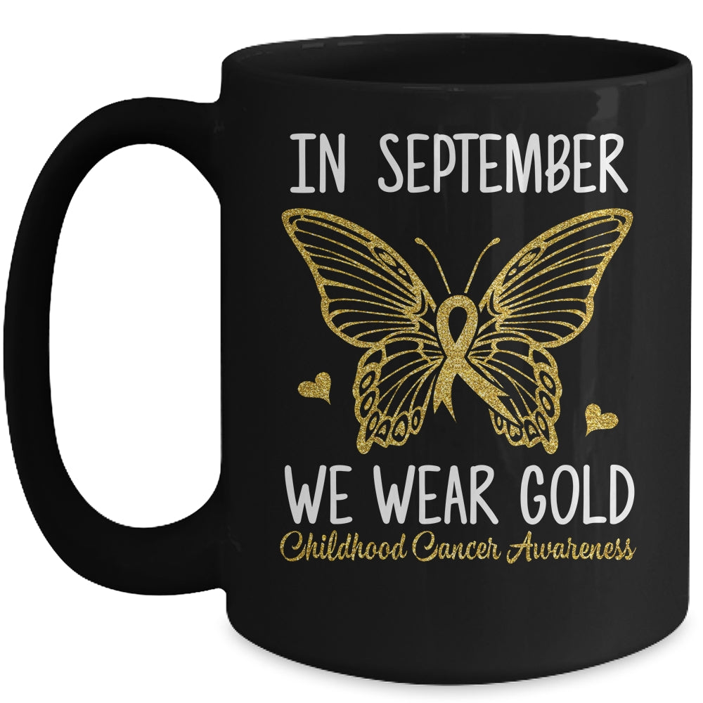 Childhood Cancer Awareness In September We Wear Gold Cute Mug | teecentury