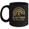 Childhood Cancer Awareness In September We Wear Gold Rainbow Mug | teecentury