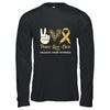 Childhood Cancer Awareness Peace Love Cure Leopard T-Shirt & Hoodie | Teecentury.com