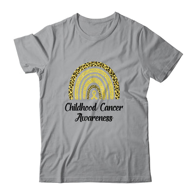 Childhood Cancer Awareness Rainbow Leopard Ribbon T-Shirt & Hoodie | Teecentury.com