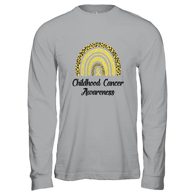 Childhood Cancer Awareness Rainbow Leopard Ribbon T-Shirt & Hoodie | Teecentury.com