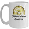 Childhood Cancer Awareness Rainbow Leopard Ribbon Mug Coffee Mug | Teecentury.com