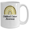 Childhood Cancer Awareness Rainbow Leopard Ribbon Mug Coffee Mug | Teecentury.com