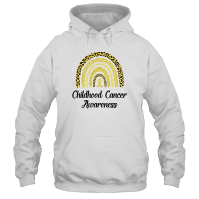 Childhood Cancer Awareness Rainbow Leopard Ribbon T-Shirt & Hoodie | Teecentury.com