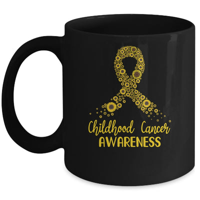 Childhood Cancer Awareness September Month Sunflower Gold Mug Coffee Mug | Teecentury.com