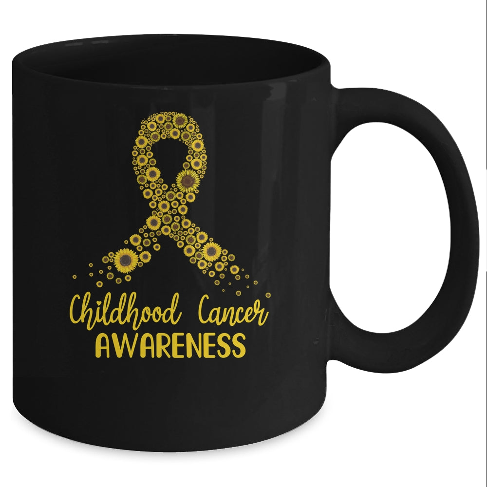 Childhood Cancer Awareness September Month Sunflower Gold Mug Coffee Mug | Teecentury.com