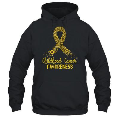 Childhood Cancer Awareness September Month Sunflower Gold T-Shirt & Hoodie | Teecentury.com