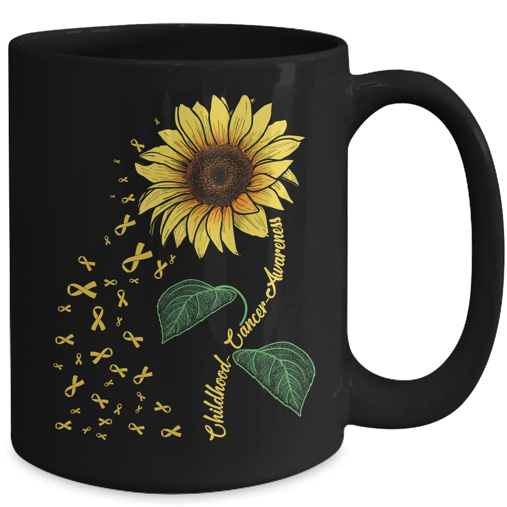 Childhood Cancer Awareness Sunflower Child Fight Mug Coffee Mug | Teecentury.com