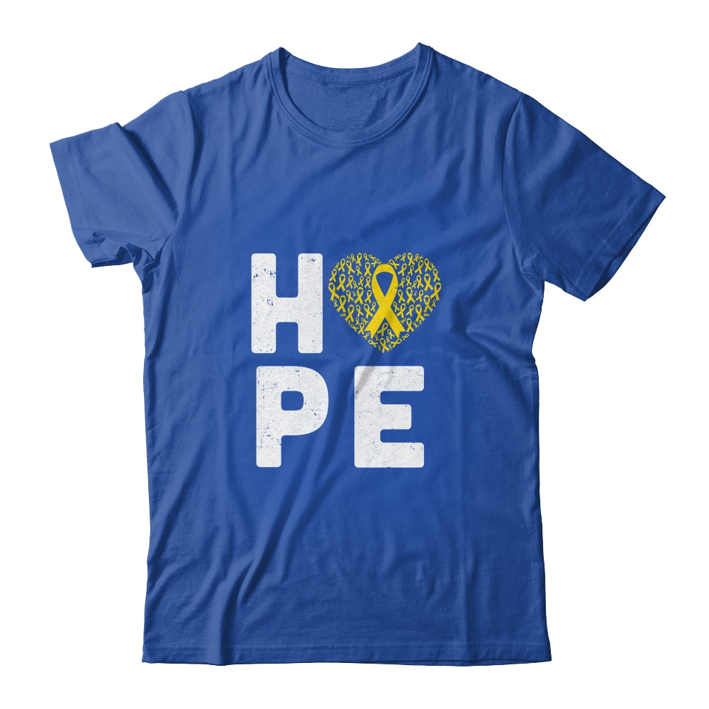 Childhood Cancer Fighter Hope Gold Ribbon Awareness T-Shirt & Hoodie | Teecentury.com