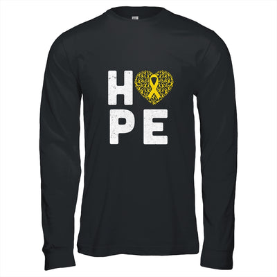 Childhood Cancer Fighter Hope Gold Ribbon Awareness T-Shirt & Hoodie | Teecentury.com