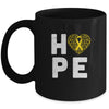 Childhood Cancer Fighter Hope Gold Ribbon Awareness Mug Coffee Mug | Teecentury.com