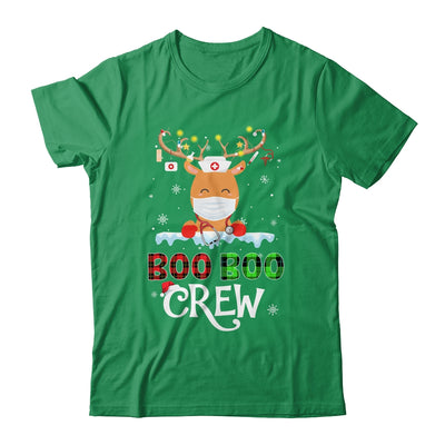 Christmas Boo Boo Crew Reindeer Nurse Buffalo Plaid Nurse T-Shirt & Sweatshirt | Teecentury.com