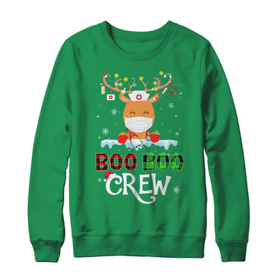 Christmas Boo Boo Crew Reindeer Nurse Buffalo Plaid Nurse T-Shirt & Sweatshirt | Teecentury.com