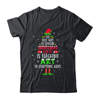 Christmas Cheer Is Teaching Art Santa Elf Teacher Group T-Shirt & Sweatshirt | Teecentury.com