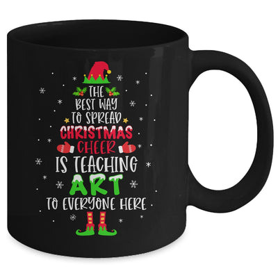 Christmas Cheer Is Teaching Art Santa Elf Teacher Group Mug Coffee Mug | Teecentury.com