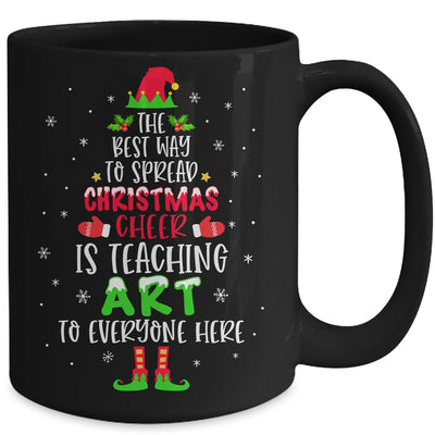 Christmas Cheer Is Teaching Art Santa Elf Teacher Group Mug Coffee Mug | Teecentury.com