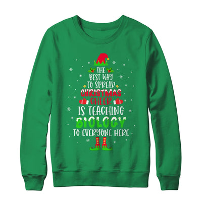 Christmas Cheer Is Teaching Biology Santa Elf Teacher Group T-Shirt & Sweatshirt | Teecentury.com