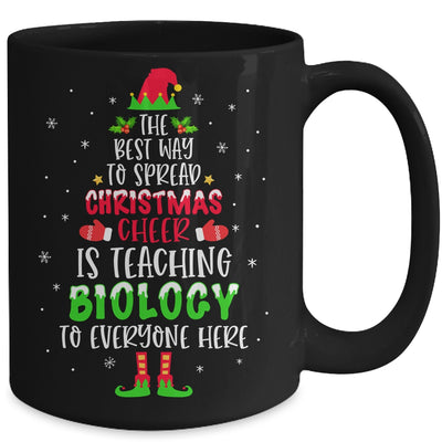 Christmas Cheer Is Teaching Biology Santa Elf Teacher Group Mug Coffee Mug | Teecentury.com