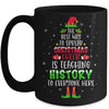 Christmas Cheer Is Teaching History Santa Elf Teacher Group Mug Coffee Mug | Teecentury.com