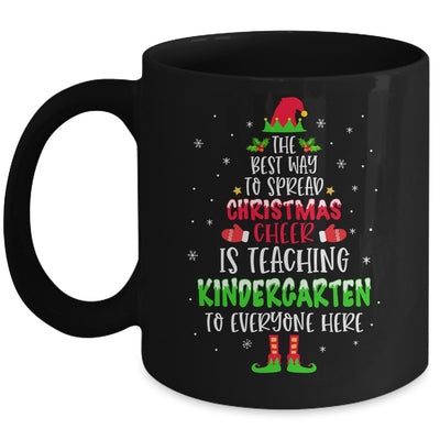 Christmas Cheer Is Teaching Kindergarten Santa Elf Teacher Group Mug Coffee Mug | Teecentury.com