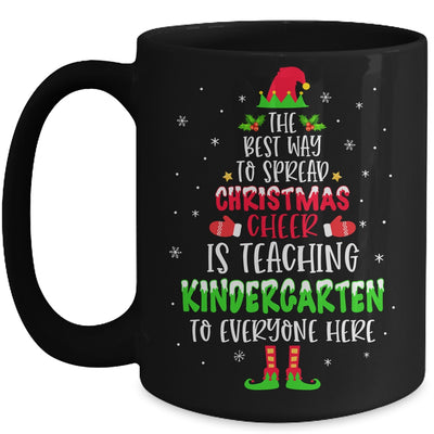 Christmas Cheer Is Teaching Kindergarten Santa Elf Teacher Group Mug Coffee Mug | Teecentury.com