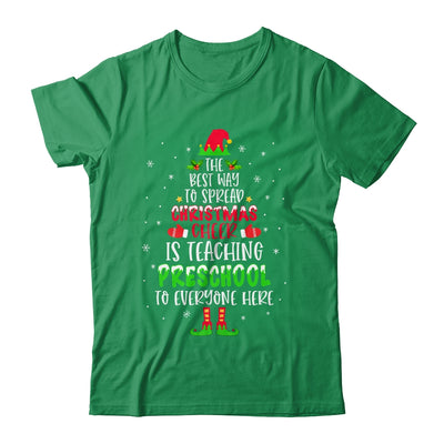 Christmas Cheer Is Teaching Preschool Santa Elf Teacher Group T-Shirt & Sweatshirt | Teecentury.com