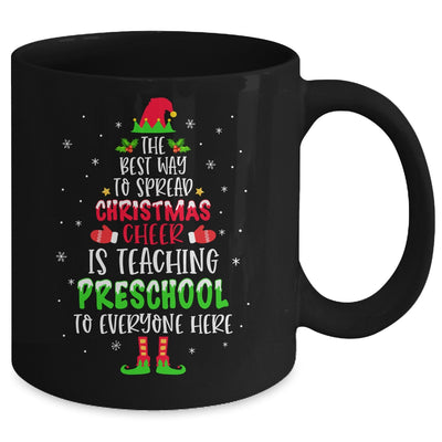 Christmas Cheer Is Teaching Preschool Santa Elf Teacher Group Mug Coffee Mug | Teecentury.com