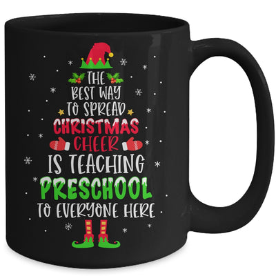 Christmas Cheer Is Teaching Preschool Santa Elf Teacher Group Mug Coffee Mug | Teecentury.com