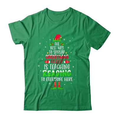 Christmas Cheer Is Teaching Reading Santa Elf Teacher Group T-Shirt & Sweatshirt | Teecentury.com
