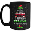 Christmas Cheer Is Teaching Reading Santa Elf Teacher Group Mug Coffee Mug | Teecentury.com