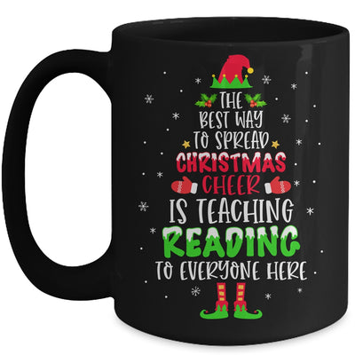 Christmas Cheer Is Teaching Reading Santa Elf Teacher Group Mug Coffee Mug | Teecentury.com