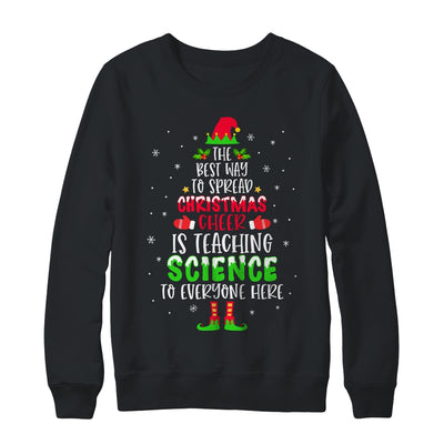 Christmas Cheer Is Teaching Science Santa Elf Teacher Group T-Shirt & Sweatshirt | Teecentury.com