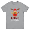 Christmas Cousin Crew Reindeer Mask Red Plaid Youth Youth Shirt | Teecentury.com